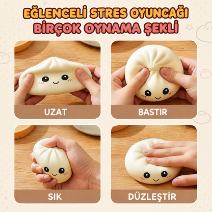 CutiBao™ Puffy Bao Squishy Stres Oyuncağı – Yumuşacık ve Eğlenceli
