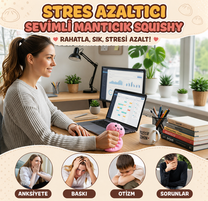 CutiBao™ Puffy Bao Squishy Stres Oyuncağı – Yumuşacık ve Eğlenceli